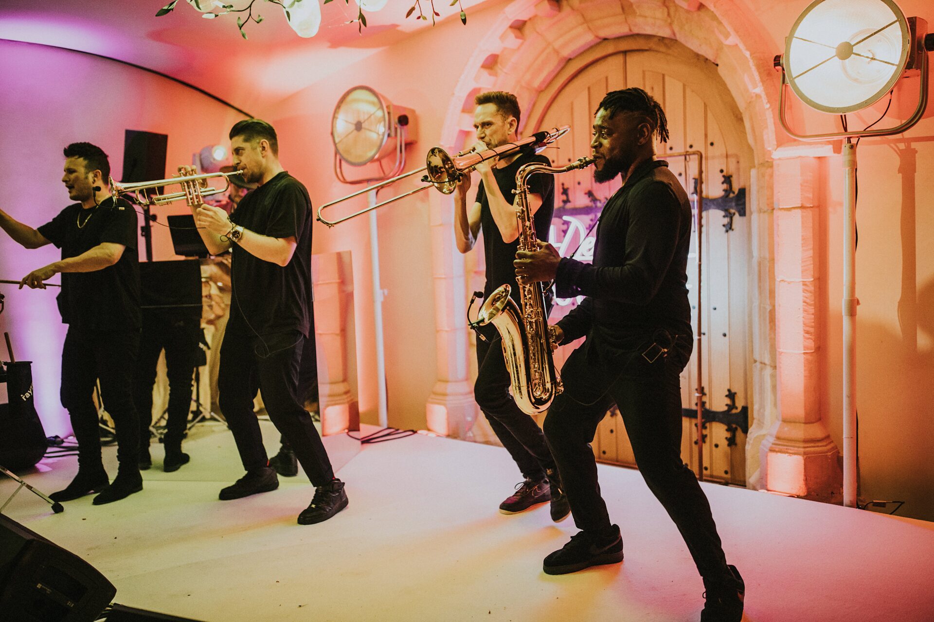 Band lighting and staging