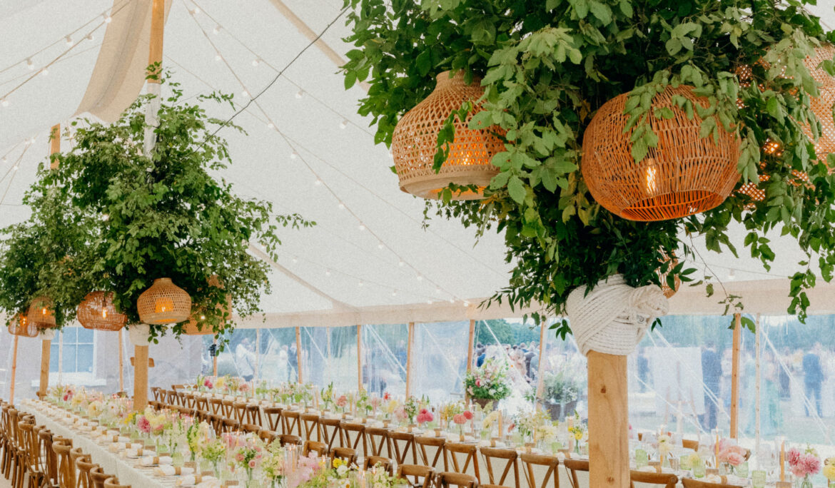 Bespoke lighting design with rattan shades