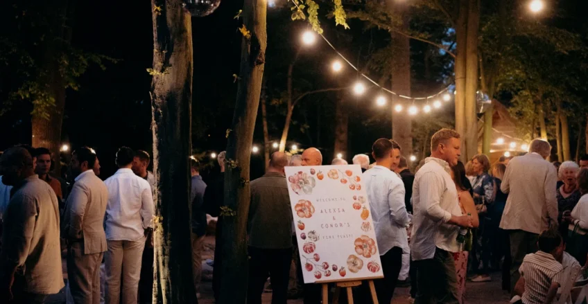 Woodland lighting & mirror balls